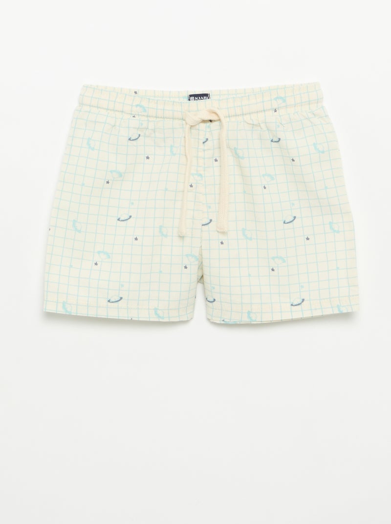 Pijama short + camiseta - 2 piezas Azul - Kiabi