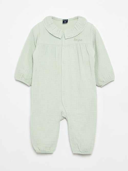 Pijama sin pies con cuello de fantasía - Kiabi Pijama sin pies con cuello de fantasía - Kiabi