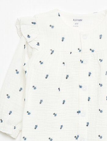 Pijama sin pies de doble gasa de algodón