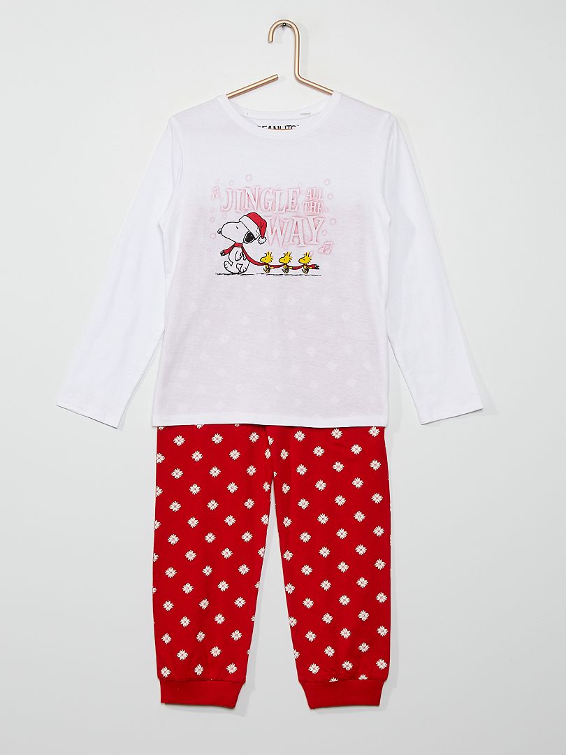 Pijama 'Snoopy' blanco/rojo - Kiabi