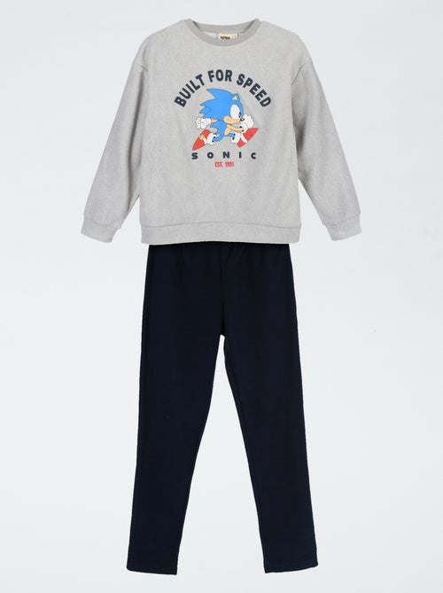 Pijama 'Sonic' de 2 piezas - Camiseta de manga larga + pantalón - Kiabi Pijama 'Sonic' de 2 piezas - Camiseta de manga larga + pantalón - Kiabi