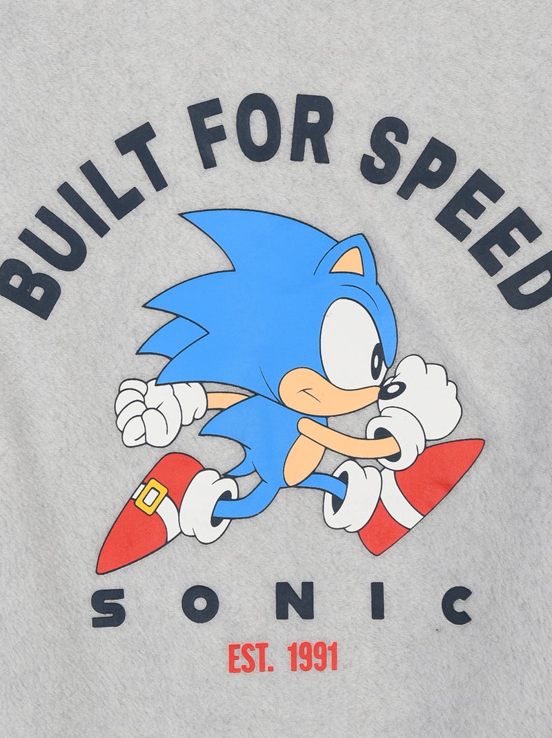 Pijama 'Sonic' de 2 piezas - Camiseta de manga larga + pantalón Gris - Kiabi