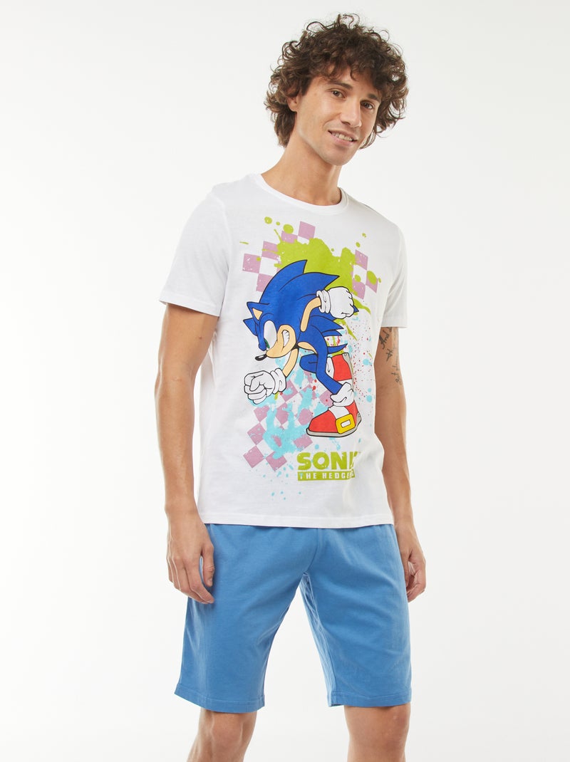 Pijama 'Sonic' short + camiseta - 2 piezas AZUL - Kiabi