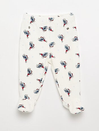 Pijama 'Stitch' de terciopelo con pies - 2 piezas