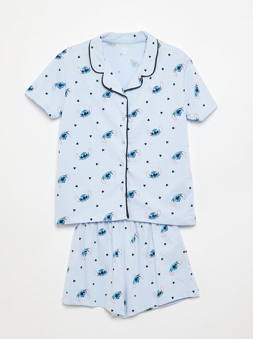 Pijama 'Stitch' 'Disney' camisa de manga corta + pantalón corto - 2 piezas - Kiabi