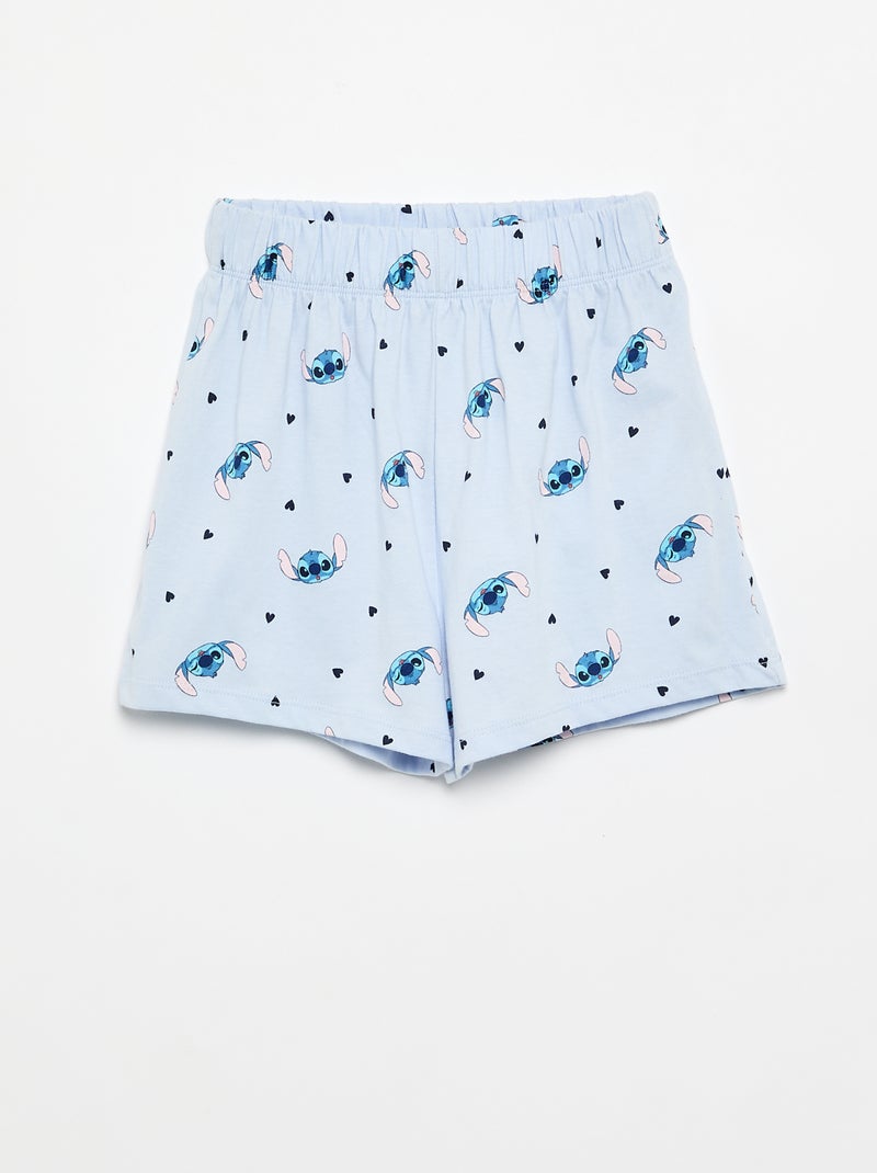 Pijama 'Stitch' 'Disney' camisa de manga corta + pantalón corto - 2 piezas Azul - Kiabi