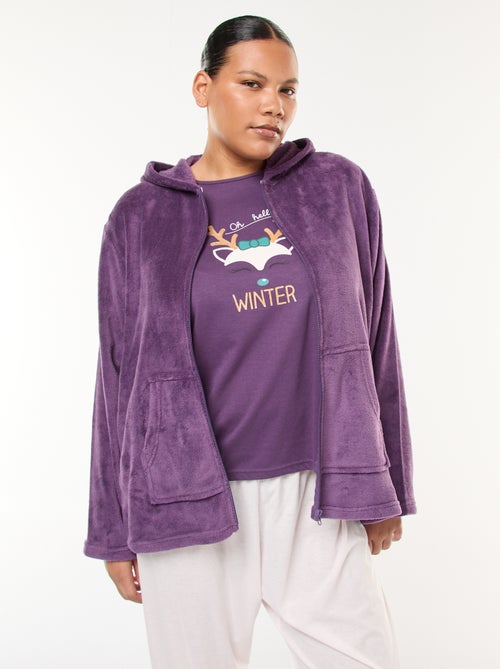 Pijama sudadera polar + pantalón - 2 piezas - Kiabi