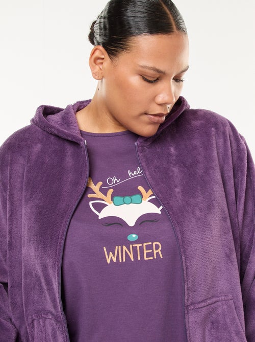 Pijama sudadera polar + pantalón - 2 piezas - Kiabi