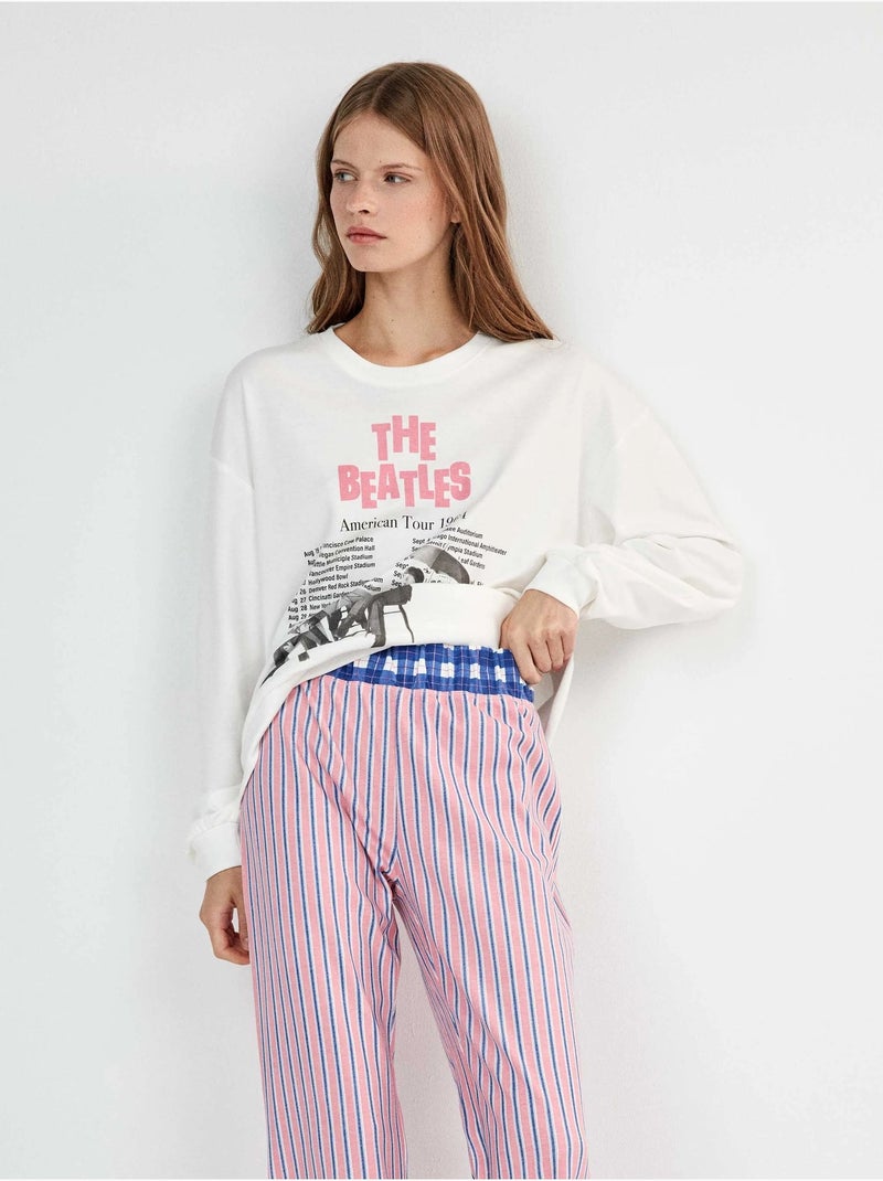 Pijama the beatles estampado Crudo - Kiabi