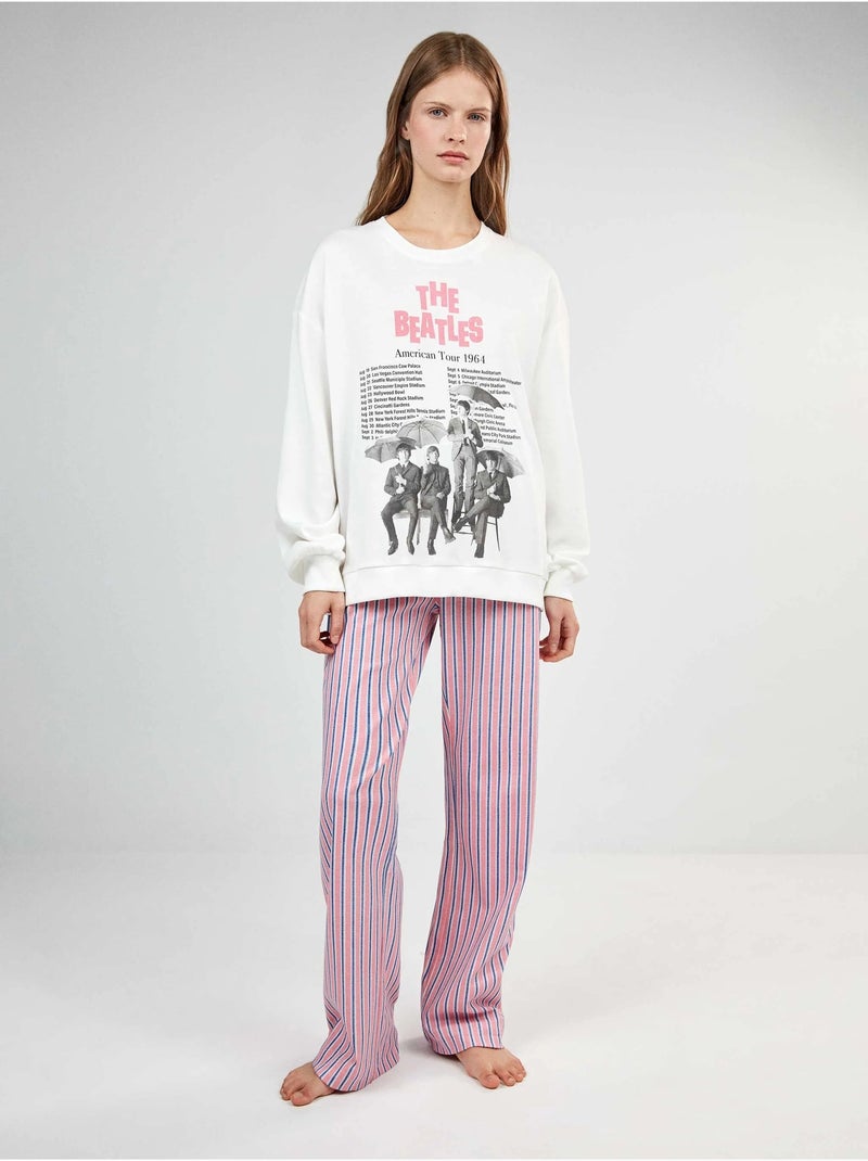 Pijama the beatles estampado Crudo - Kiabi