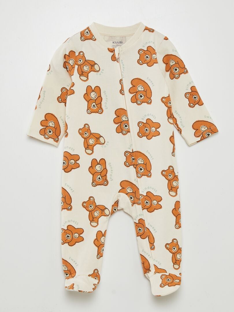 Pijama tipo pelele con motivo BLANCO - Kiabi