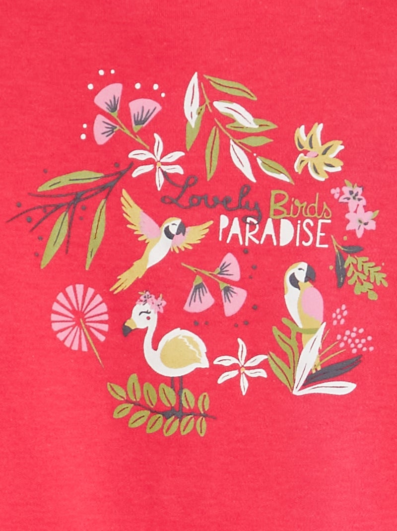 Pijama tipo pelele estampado ROSA - Kiabi