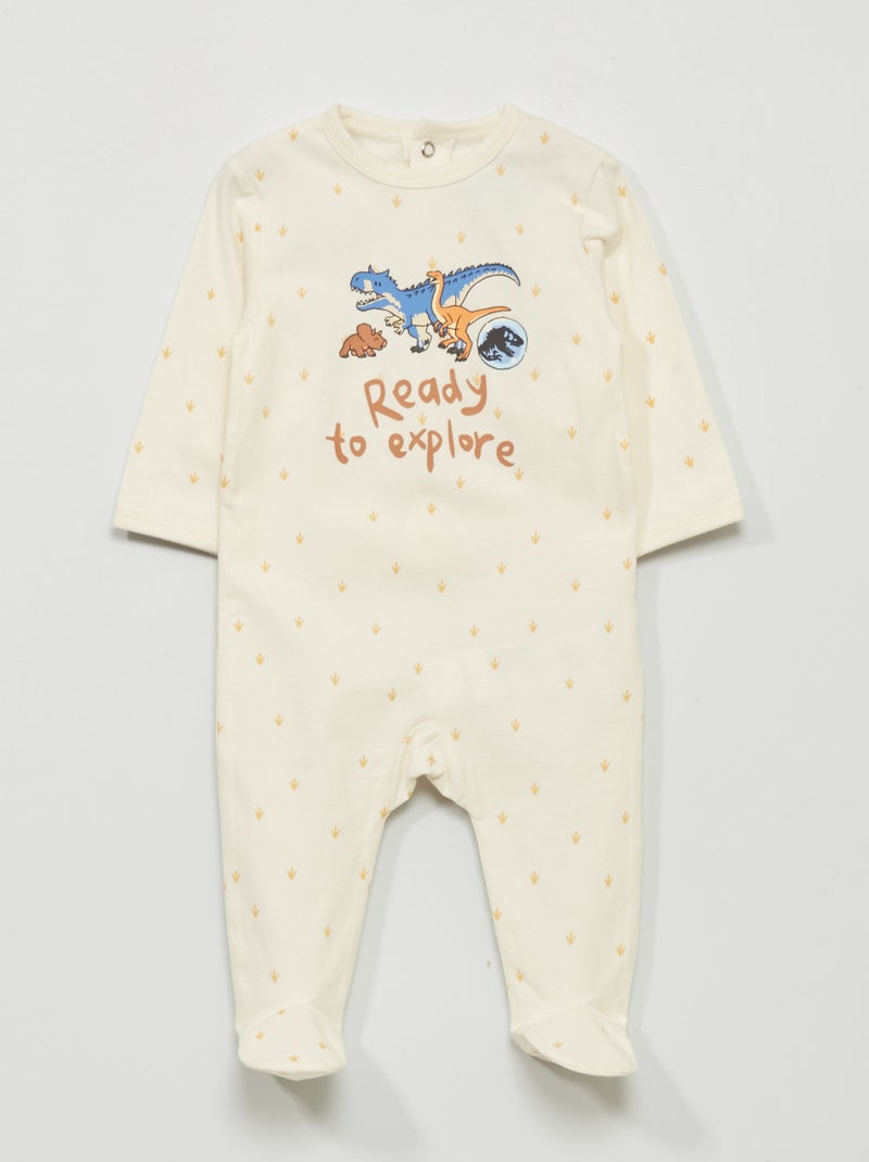 Pijama tipo pelele 'Jurassic Park' BLANCO - Kiabi