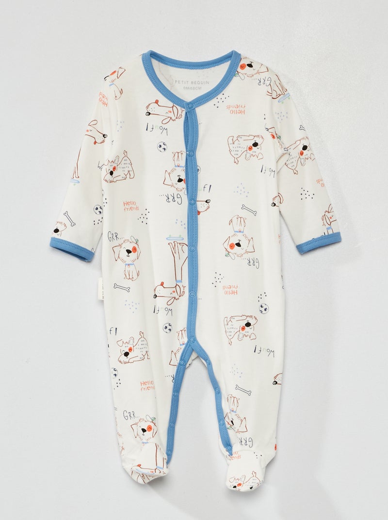 Pijama tipo pelele 'Petit Beguin' BEIGE - Kiabi