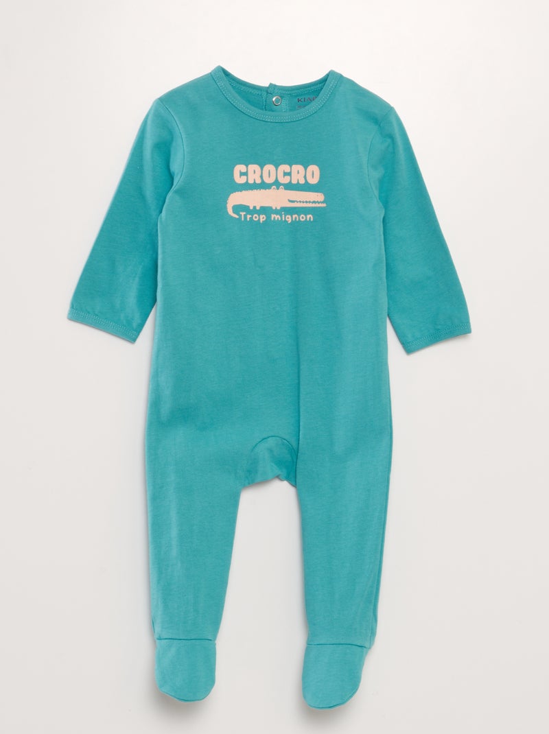 Pijama tipo pelele VERDE - Kiabi
