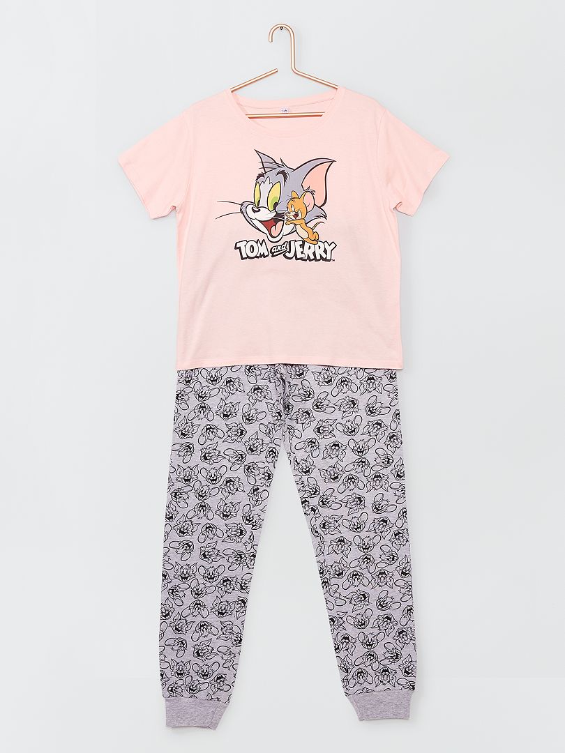 Pijama 'Tom y Jerry' rosa/gris - Kiabi -