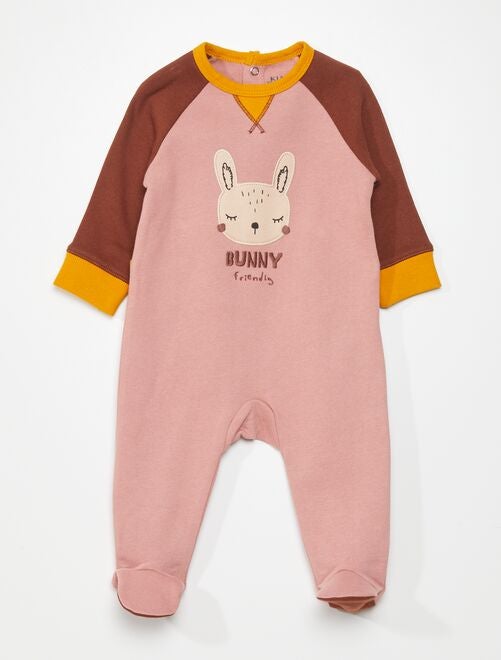 Pijama tricolor estampado 'conejo' - Kiabi