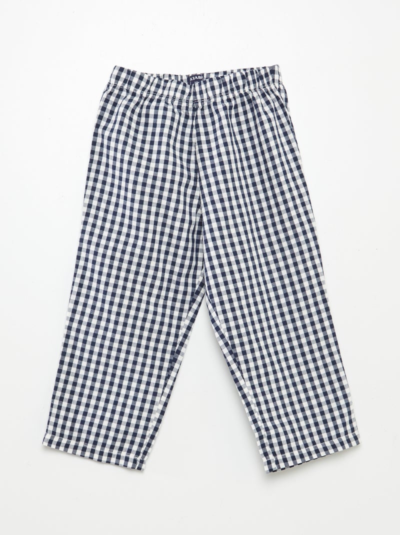 Pijama vichy - 2 piezas AZUL - Kiabi