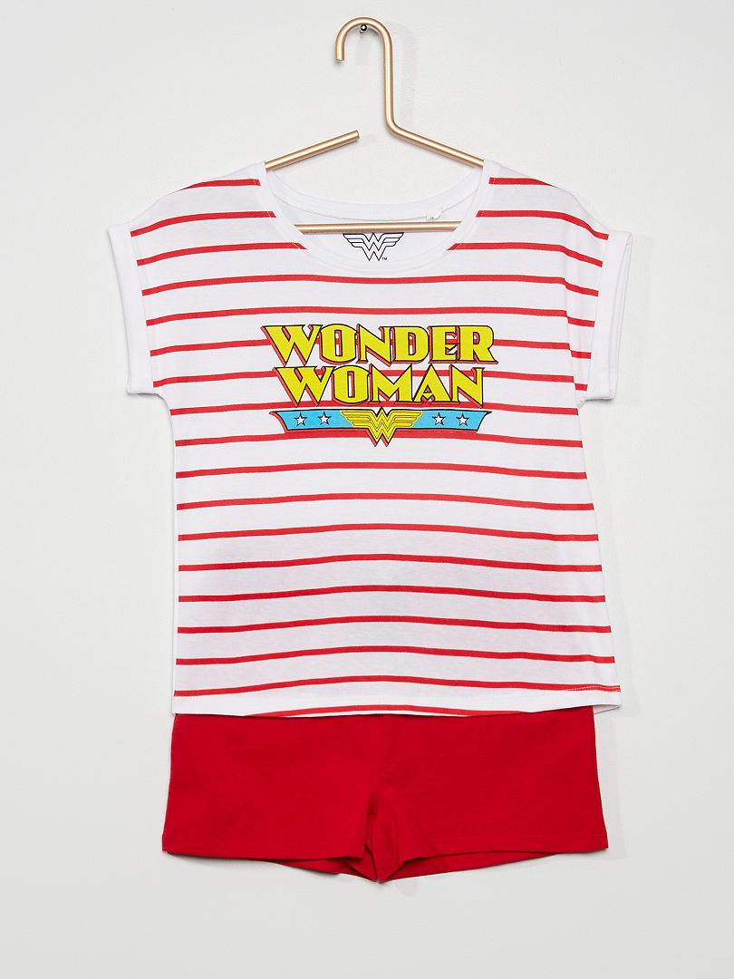 Pijama 'Wonder Woman' blanco/rojo - Kiabi