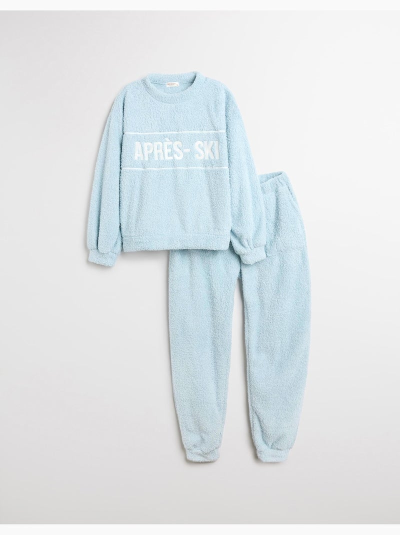 Pijamas de forro polar, MO Fashion Azul - Kiabi