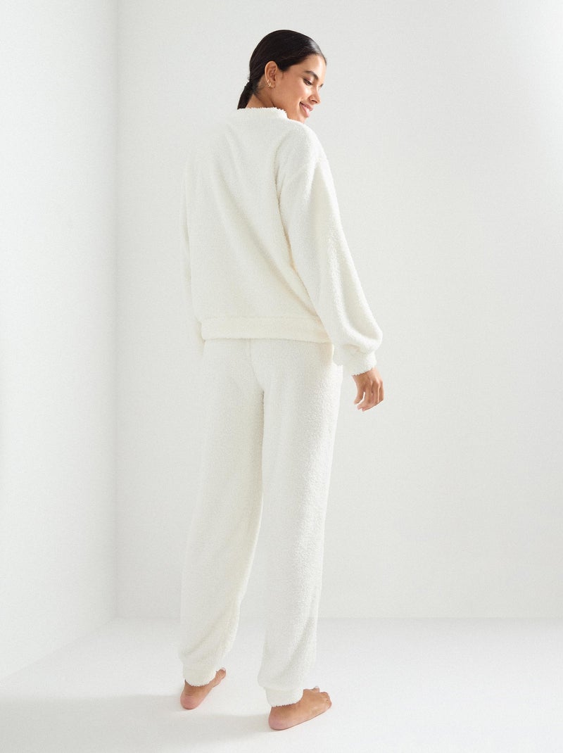 Pijamas de forro polar, MO Fashion Blanco - Kiabi