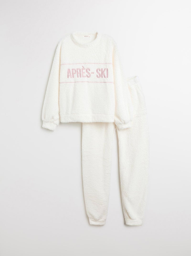 Pijamas de forro polar, MO Fashion Blanco - Kiabi