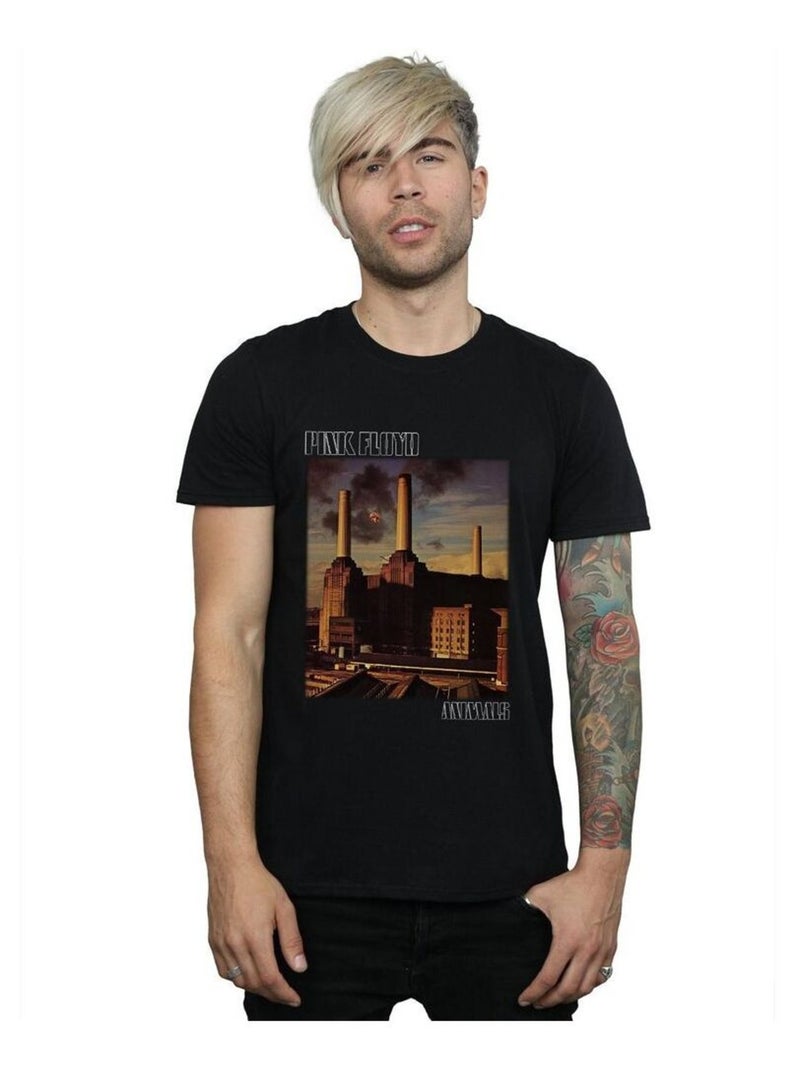 Pink Floyd - Camiseta Animales para Adultos Unisex Negro - Kiabi