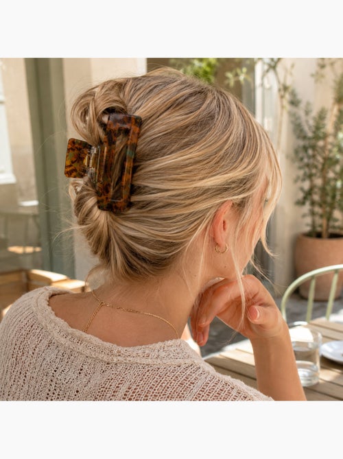 Pinza cangrejo de acetato con acabado brillante para el cabello - Kiabi