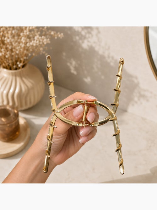 Pinza cangrejo de metal con acabado dorado para el cabello - Kiabi