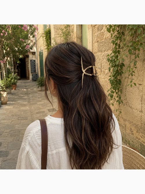 Pinza cangrejo de metal con acabado dorado para el cabello - Kiabi