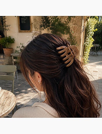 Pinza cangrejo XXL con acabado satinado para el cabello