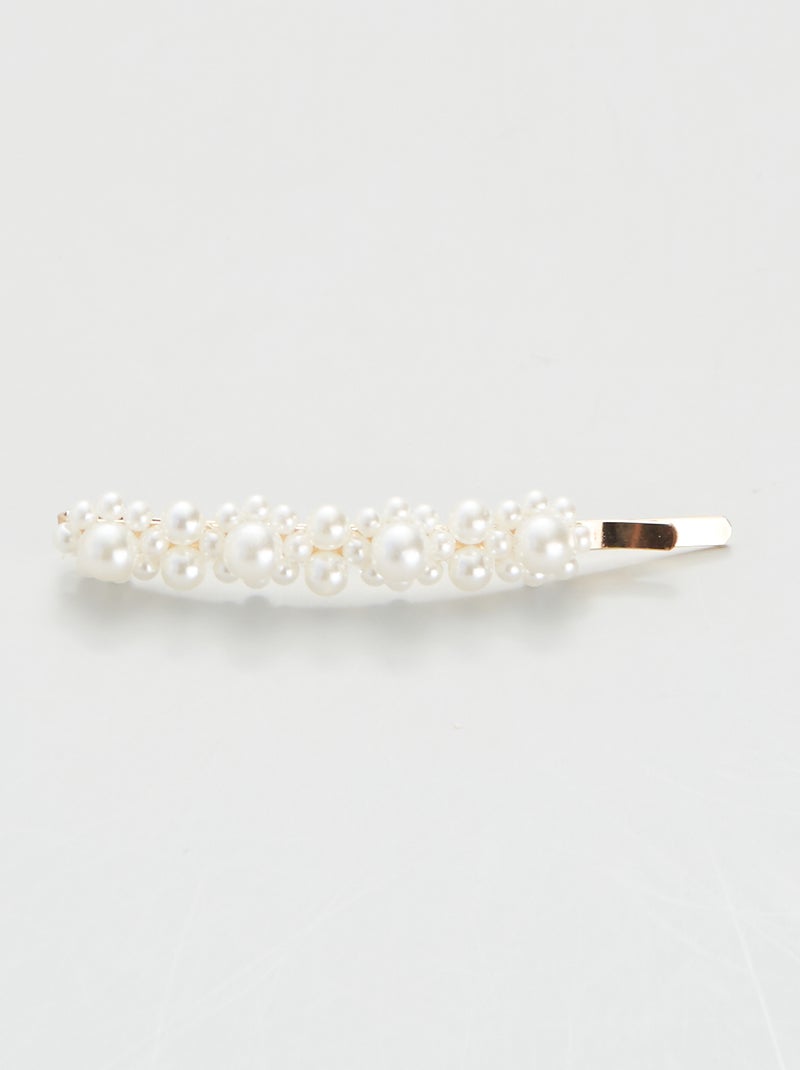 Pinza con perlas BEIGE - Kiabi