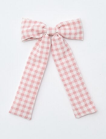 Pinza de cocodrilo con lazo fantasía y cinta