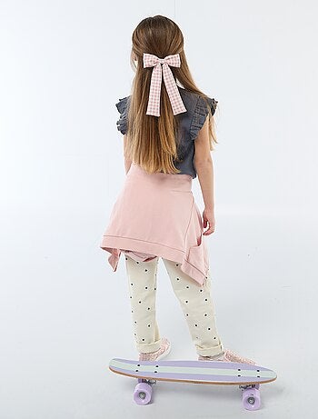 Pinza de cocodrilo con lazo fantasía y cinta