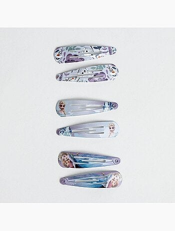 Pinzas para el cabello infantil Reina de las Nieves: lote de 6