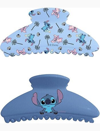 Pinzas para el cabello infantil Stitch & Angel : lote de 2 grandes garras