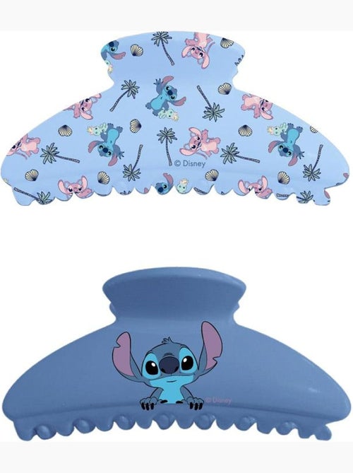 Pinzas para el cabello infantil Stitch & Angel : lote de 2 grandes garras - Kiabi