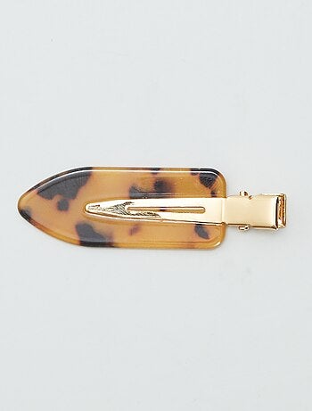 Pinzas planas leopardo - Pack de 4