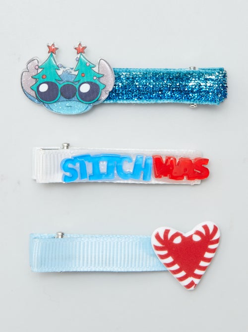 Pinzas 'Stitch' especial Navidad - Lote de 3 - Kiabi