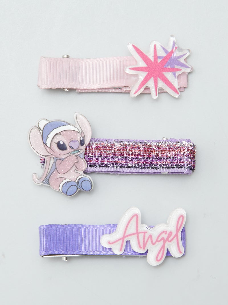 Pinzas 'Stitch' especial Navidad - Lote de 3 ROSA - Kiabi