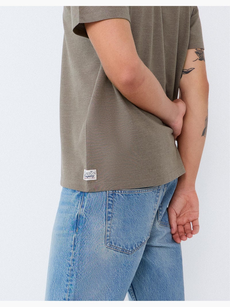 Piquet de camiseta, mo fashion Marrón - Kiabi