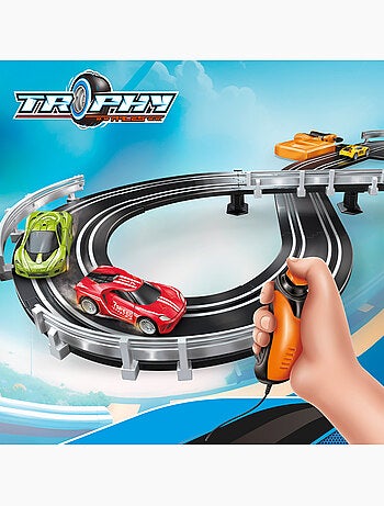 Pista de carreras magnética con 2 coches y 2 mandos progresivos speed & go