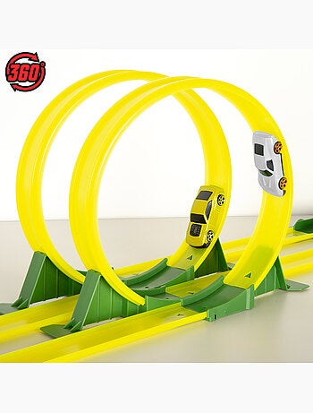 Pista de coches dinosaurio con doble lanzador y dos coches teamsterz