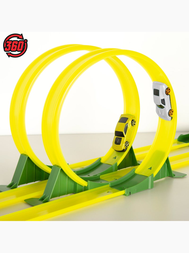 Pista de coches dinosaurio con doble lanzador y dos coches teamsterz N/D - Kiabi
