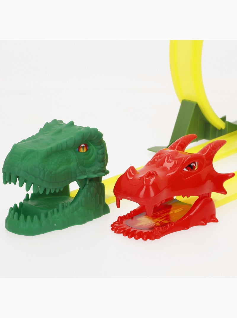 Pista de coches dinosaurio con doble lanzador y dos coches teamsterz N/D - Kiabi