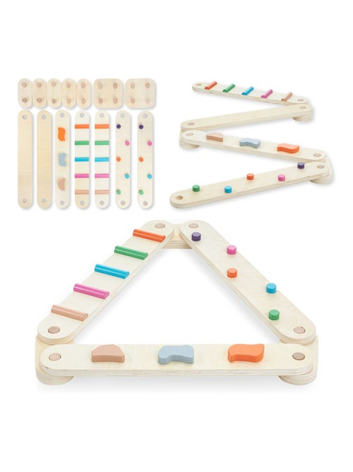 Pista de equilibrio Montessori madera 14 piezas Mamabrum - Kiabi