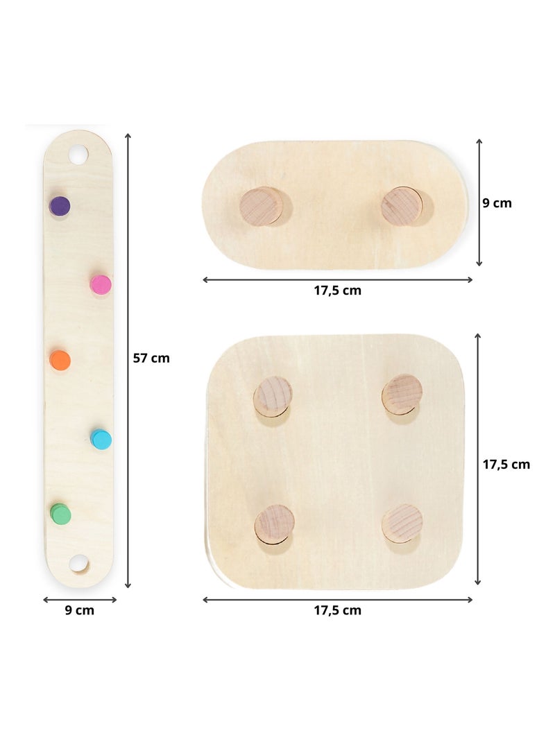 Pista de equilibrio Montessori madera 14 piezas Mamabrum N/D - Kiabi