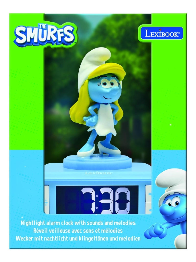 Pitufina Luz nocturna Reloj despertador con sonidos Azul - Kiabi