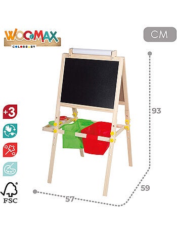 Pizarra caballete 3 en 1 WOOMAX