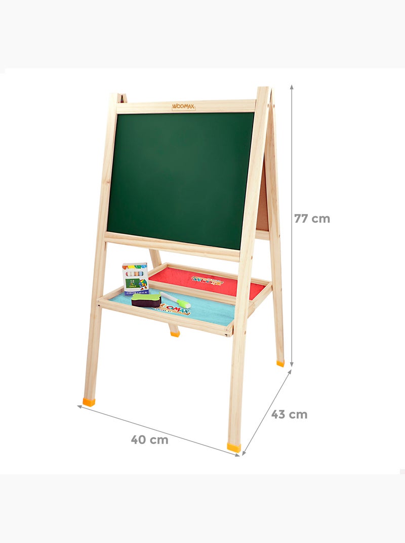 Pizarra de madera 2 en 1 40x43x77 cm woomax N/D - Kiabi